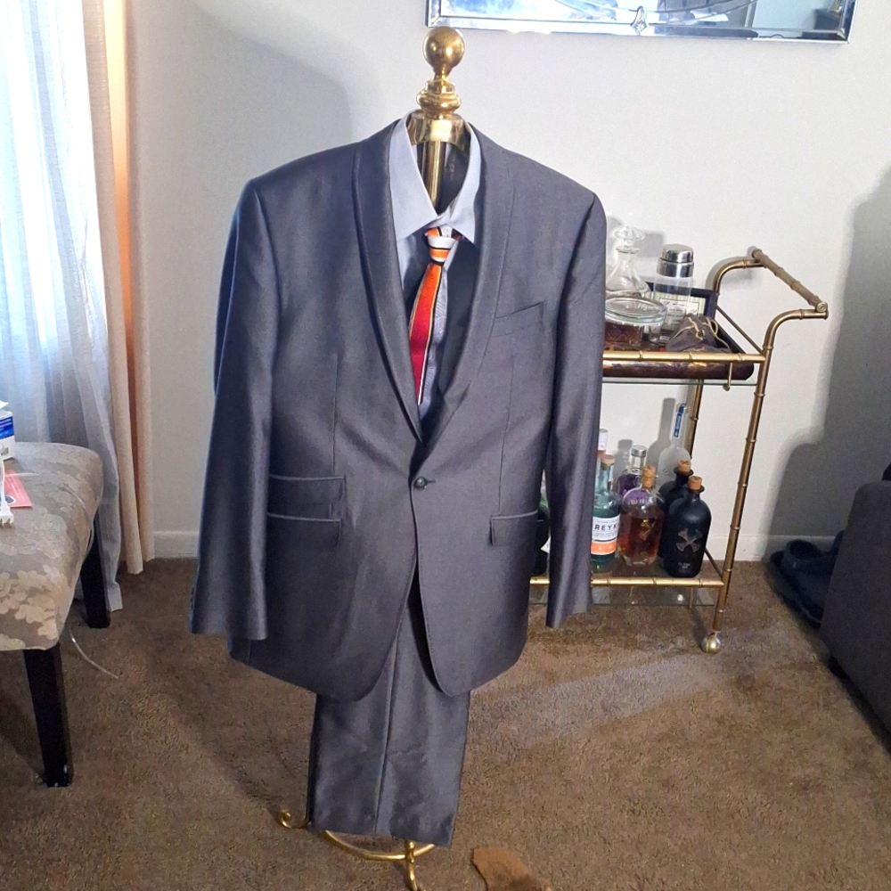 Mens 2pc Shark Skin Suit